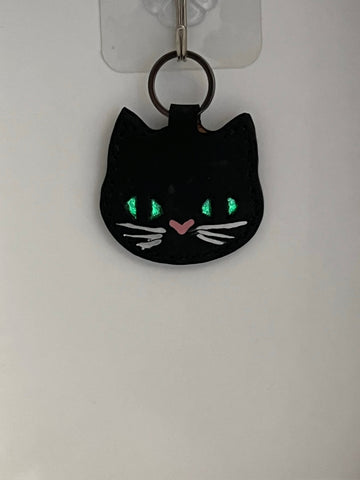 Cat Leather Keychain