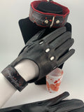 "Blood on the Wire" Leather Bracelet
