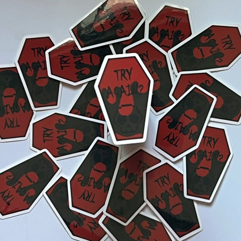*Discounted* "Try Again" Vinyl Sticker